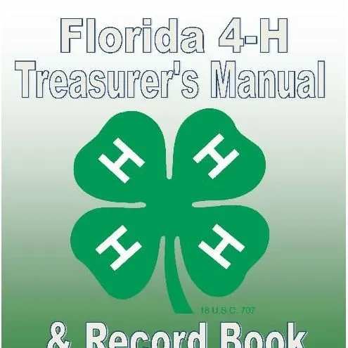 thumbnail for publication: Florida 4-H Treasurer's Manual and Record Book